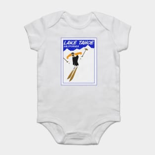 Ski Lake Tahoe California Skiing Skier Baby Bodysuit